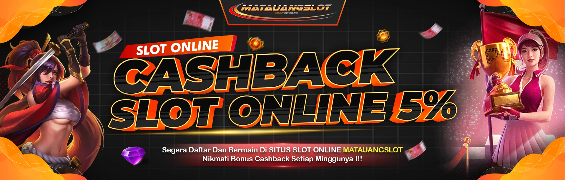 Banner Cashback Slot Online 5%